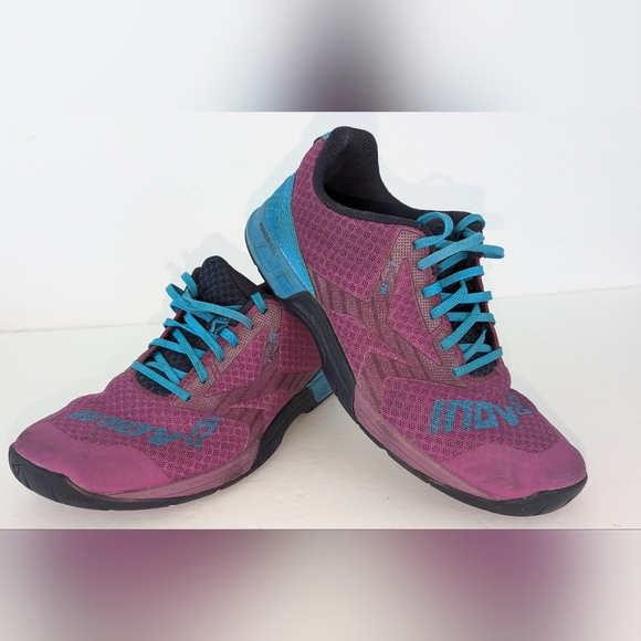 Inov8 Women’s Size 7 F-Lite 250 w/ Power Heel Purple Teal Running Shoes Sneakers - Picture 2 of 14